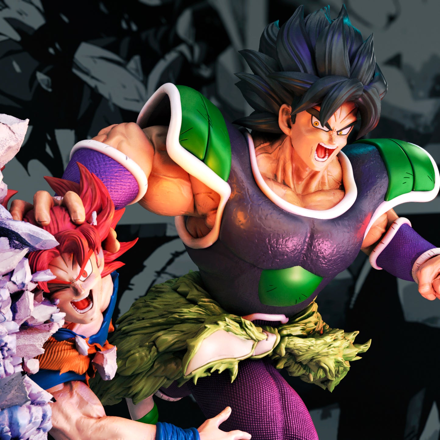broly vs goku god