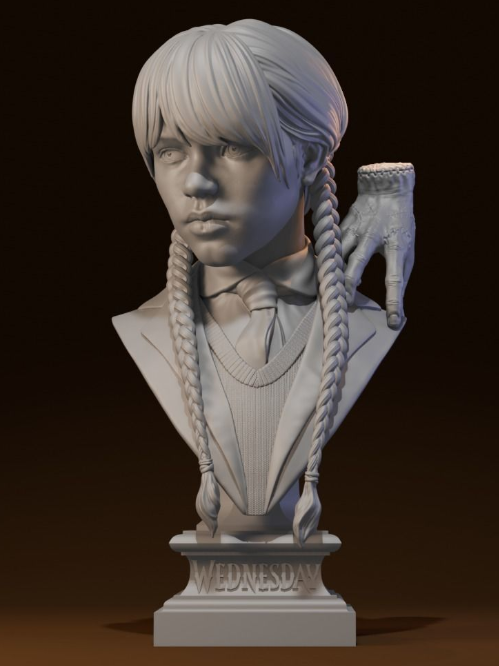 Bust of Wednesday Addams