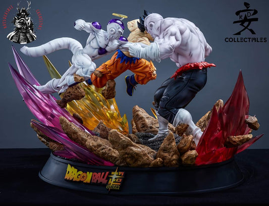 Jiren vs Goku and Freeza