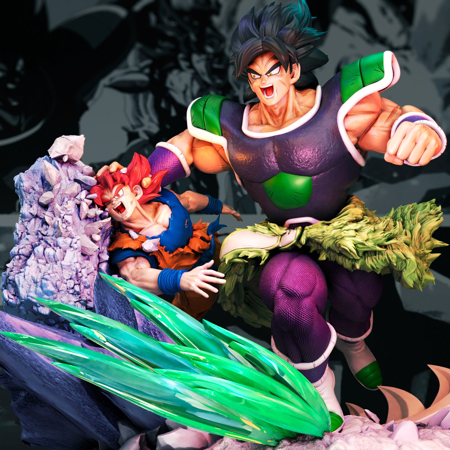 broly vs goku god
