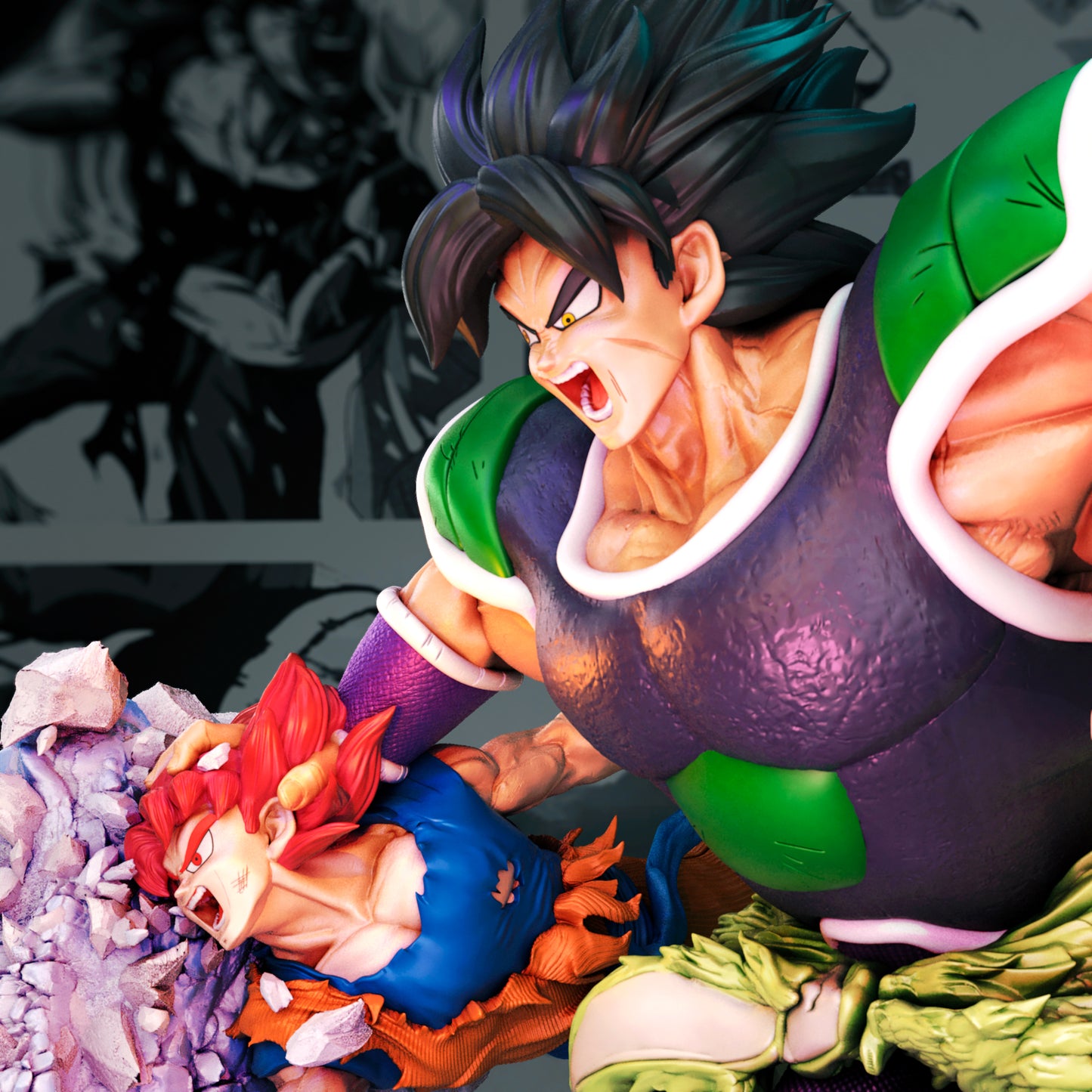 broly vs goku god
