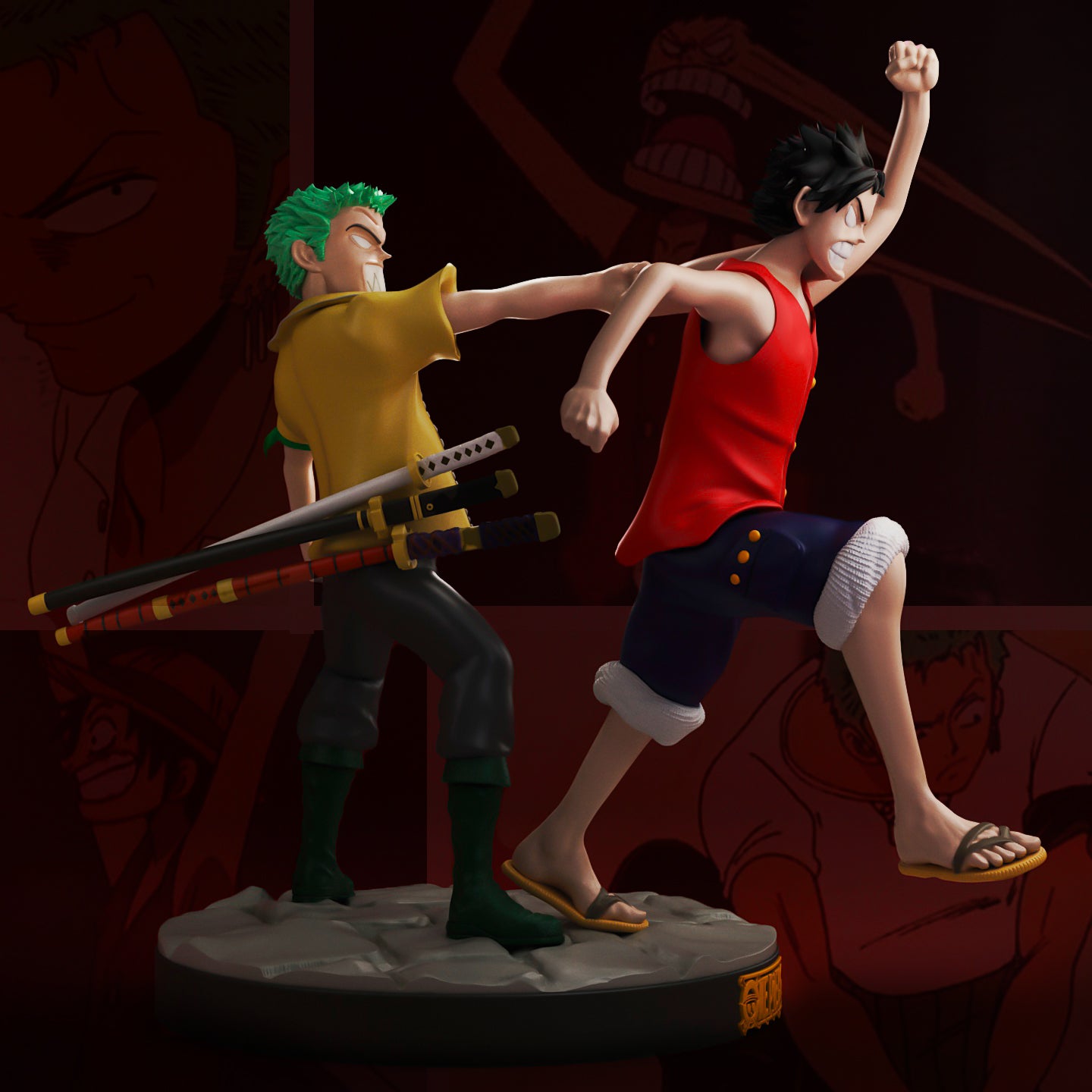 one piece luffy zoro funny